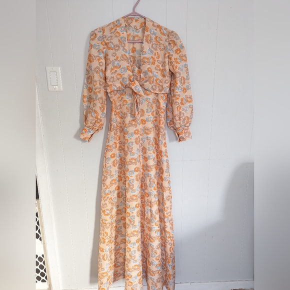 70s Maxi Dress & Bolero - Picture 1 of 6